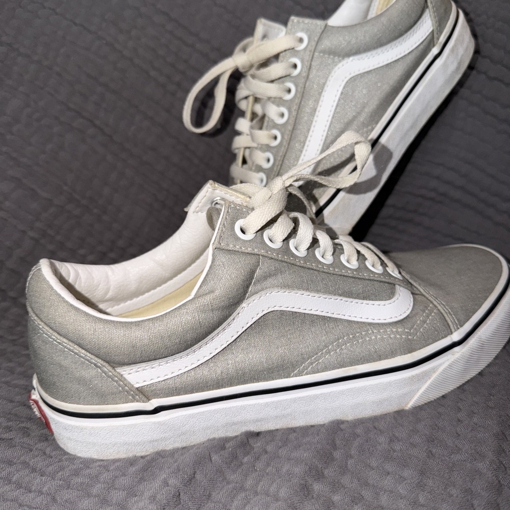 VANS Old Skool Classic Lace Up Low Top Lace Up Gray Unisex 7.5M/9W